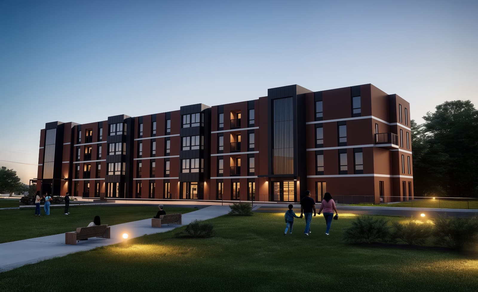 Fotorealistyczna wizualizacja inwestycji w Skierniewicach numer 1